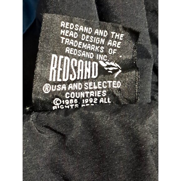 Vintage Red Sand Winderbreaker Pullover Jacket With Hood Blue/Black Size S - Picture 11 of 12